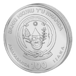 Rwanda: African Ounce - Nile Crocodile 1 uncja Platyny 2023