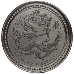 Samoa: Year of the Dragon 1/2 uncji Srebra 2024 Black Rhodium