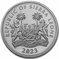 Sierra Leone: Egyptian Gods - Osiris kolorowany 2 uncje Srebra 2023 Proof