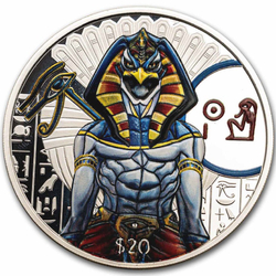 Sierra Leone: Egyptian Gods - Ra kolorowany 2 uncje Srebra 2023 Proof