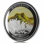 St. Kitts & Nevis: Siege of Brimstone Hill kolorowany 1 uncja Srebra 2020 Proof