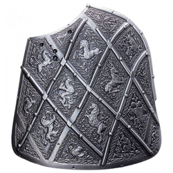 Trellised Targe Shield 2 uncje Srebra 2023 Stackable High Relief Antiqued 