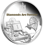 Tuvalu: Diamonds Are Forever kolorowany 50. rocznica filmu 1 uncja Srebra 2021 Proof