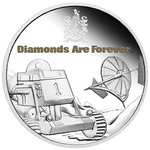 Tuvalu: Diamonds Are Forever kolorowany 50. rocznica filmu 1 uncja Srebra 2021 Proof