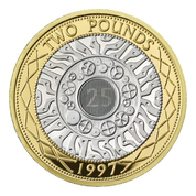 25º Aniversario £2 Plata dorada 2022 Proof