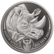 Big Five II: Rinoceronte 1 oz Platino 2022 Proof