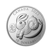 Canadá: Año Lunar del Conejo 1 oz Plata 2023 Proof