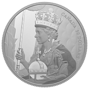 Canadá: Coronación de la Reina Isabel II $50 Plata 2022 Proof