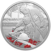 Canadá: Día del Recuerdo de color $ 20 Plata 2023 Proof