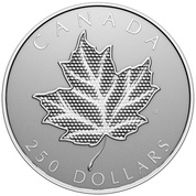 Canadá Hoja de Arce $250 Plata 2024 Prueba Inversa