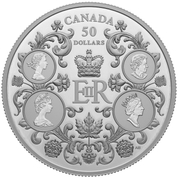 Canadá: Reinado de la Reina Isabel II $50 Plata 2022 Proof