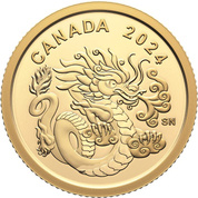 Canadá: Spirit Dragon $8 Oro 2024 Proof