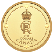 Canadá: Su Majestad el Rey Carlos III's Royal Cypher $200 Złoto 2023 Proof