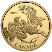 Canadá: The Striking Bald Eagle $200 Oro 2023 Proof