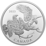 Canadá: The Striking Bald Eagle $30 Plata 2023 Proof