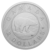 Canadá: Tribute - W Mint Mark "Polar Bear" 2 $ Plata 2023 Ejemplar