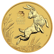 Ceca de Perth: Lunar III - Año del Conejo 1/20 oz Oro 2023