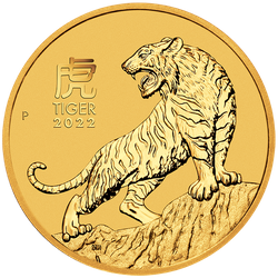 Ceca de Perth: Lunar III: Año del Tigre 1/10 oz Oro 2022