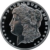 Diseño Clásico: Dólar Morgan 1 oz Plata Redondo