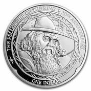 El Señor de los Anillos: La Comunidad del Anillo - Gandalf 20 aniversario de la película 1 oz Plata 2021