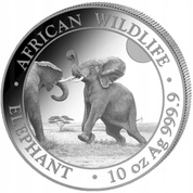 Fauna africana: Elefante somalí 10 oz Plata 2024