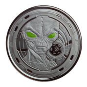 Ghana: Alien 1 oz Plata 2022 Prueba Rodio Negro