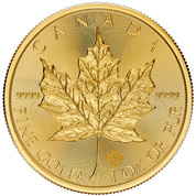 Hoja de arce canadiense 1 oz Oro 2024