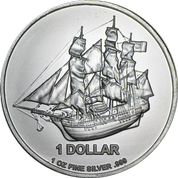 Islas Cook HMS Bounty 1 oz Plata 2013