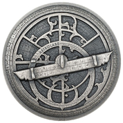 Islas Cook: Instrumentos Históricos - Astrolabio 2 oz Plata 2023 Moneda Antigua Ultra Alto Relieve