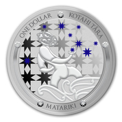 Matariki coloreado 1 oz Plata 2022 Proof