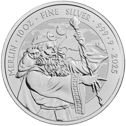 Mitos y Leyendas: Merlín 10 oz Plata 2025