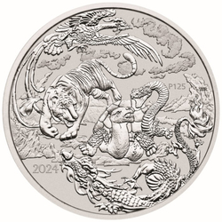 Mitos y leyendas chinos: Cuatro Guardianes 1 oz Plata 2024