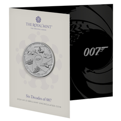 Seis décadas de 007 £5 Cuproníquel 2024