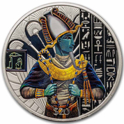 Sierra Leona: Egyptian Gods - Osiris kolorowany 2 uncje Srebra 2023 Proof