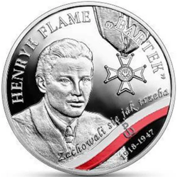 Soldados inquebrantables por los comunistas - Henryk Flame "Bartek" 10 PLN Plata 2024 Proof