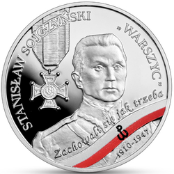 Soldados inquebrantables por los comunistas - Stanislaw Sojczynski "Warszyc" 10 zloty Plata 2023 Proof