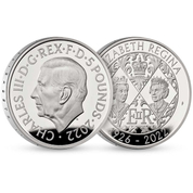 Su Majestad la Reina Isabel II £5 Cobre 2022