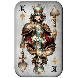 Sztabka Asturmint: Poker Cards - King of Spades kolorowany 2 uncje Srebra 2024 Antique Finish