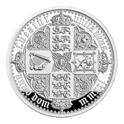 The Gothic Crown Quartered Arms 2 oz Plata 2021 Proof