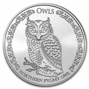 Tokelau: Búho pigmeo del norte 1 oz Plata 2021