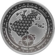 Tokelau: Terra 1 oz Plata 2021