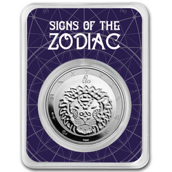 Tokelau: Zodiac Series - Lew 1 uncja Srebra 2024 Slab