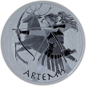 Tuvalu: Dioses del Olimpo - Artemisa 1 oz Plata 2023