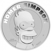 Tuvalu Homer Simpson 1 oz Plata 2022