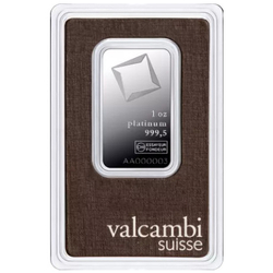 Valcambi 1 oz Platino Lingote 