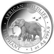 Vida Silvestre Africana: Elefante Somalí 1 oz Plata 2022