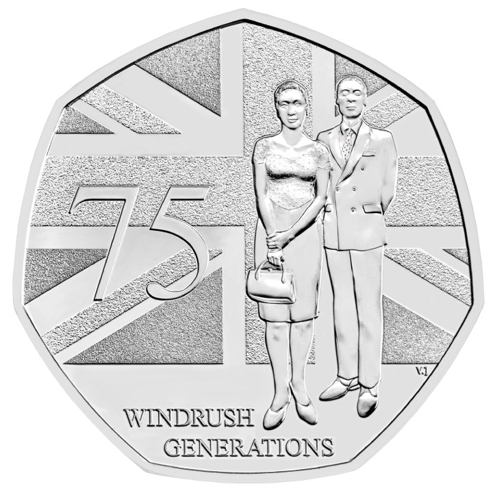 75 Years of the Windrush Generation 50p Cobre 2023