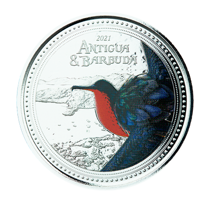 Antigua & Barbuda: Gran Fragata coloreada 1 oz Plata 2021