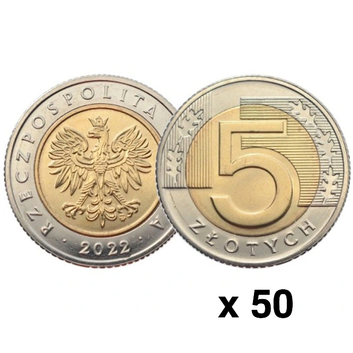 Banco Nacional de Polonia 5 zloty Banco Roll (50 piezas) - Varios Anualidades