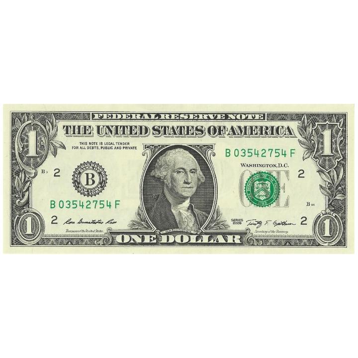 Billete de 1 $ (1 dólar estadounidense / 1 USD) UNC